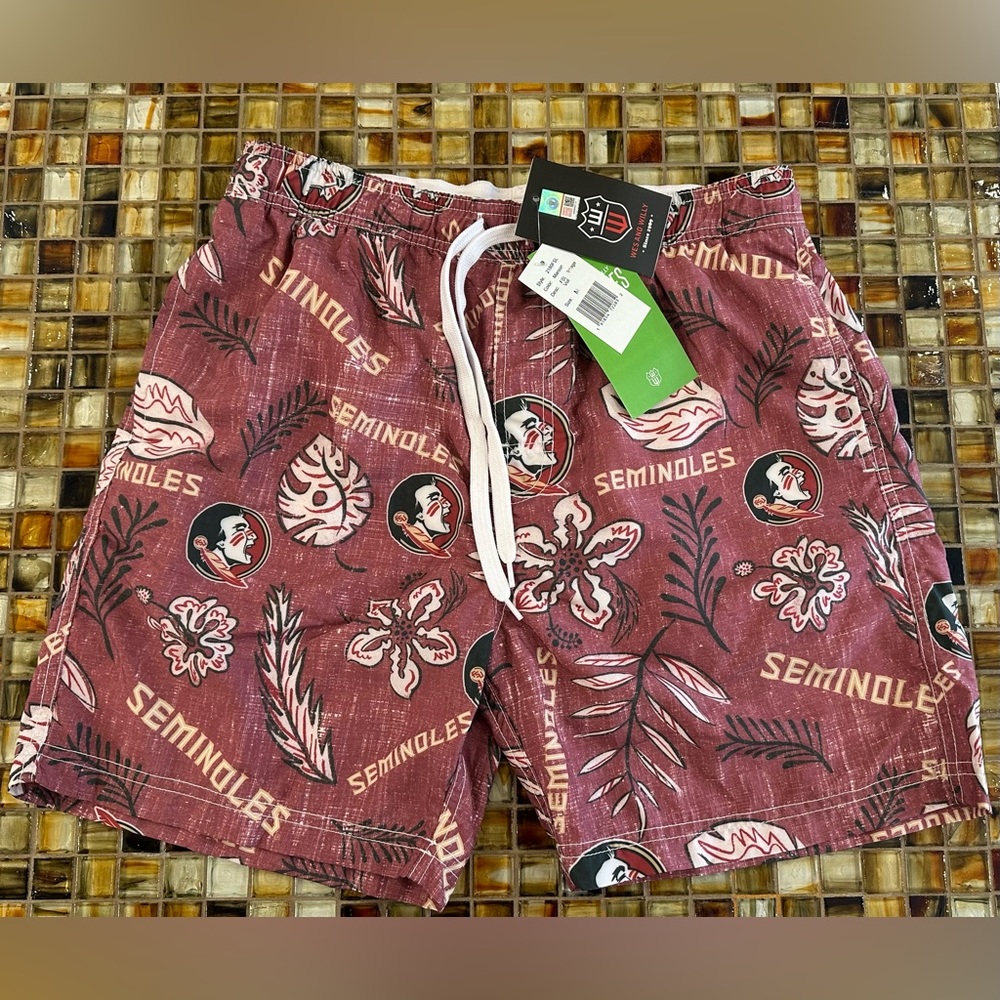 NWT Wes & Willy Florida State Seminoles FSU Men's Swim Trunks~Medium~$60 - Picture 2 of 8